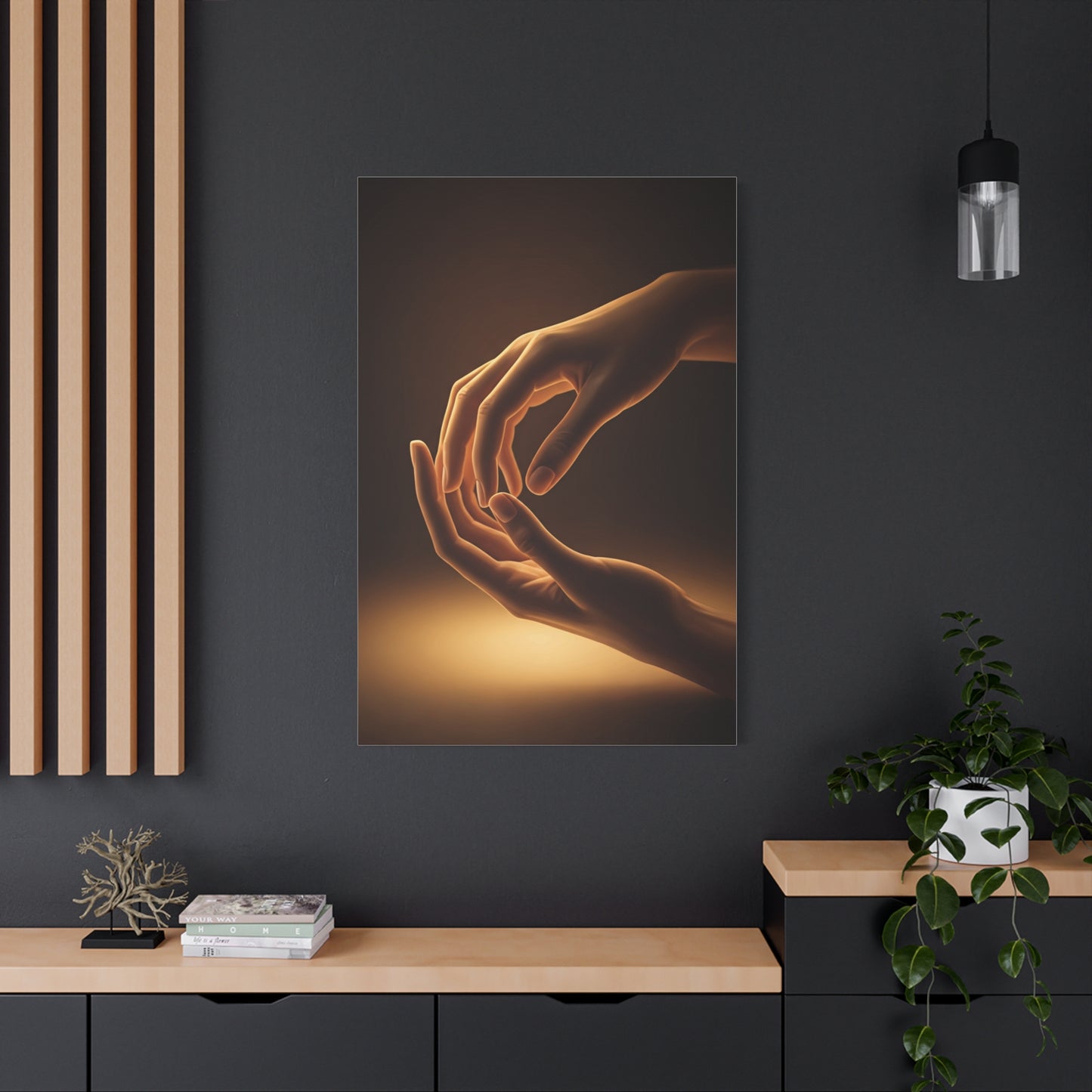 Gentle Touch Connection Hands Wall Art & Canvas Prints