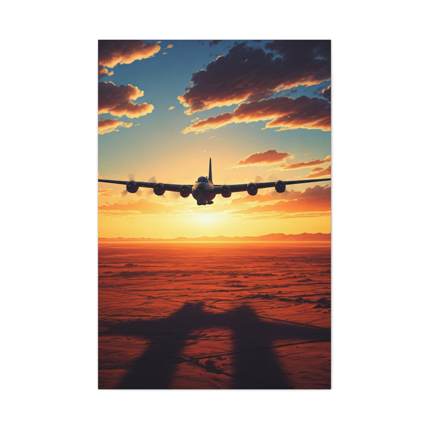 Golden Sky Takeoff Flight Wall Art & Canvas Prints
