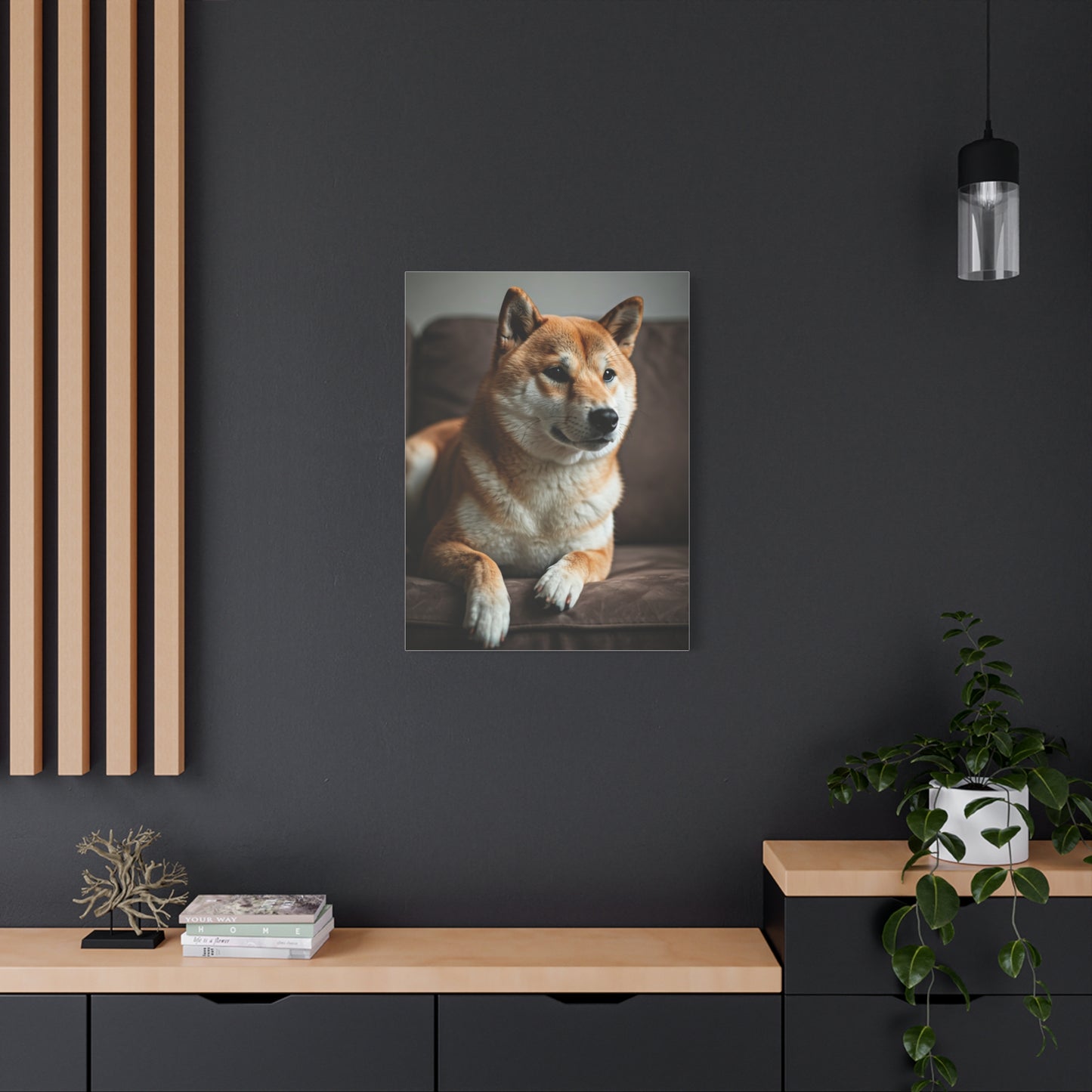Cozy Shiba Serenity Wall Art & Canvas Print