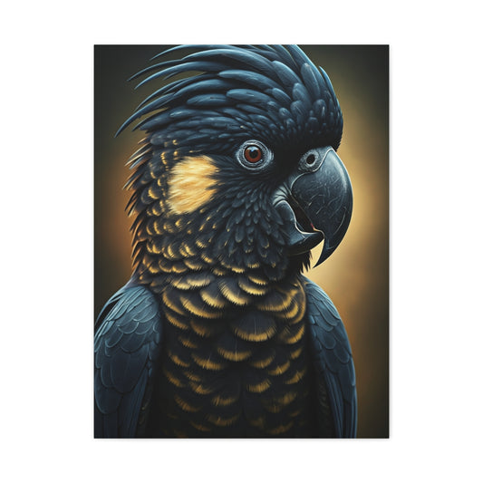 Majestic Black Cockatoo Portrait Wall Art & Canvas Prints