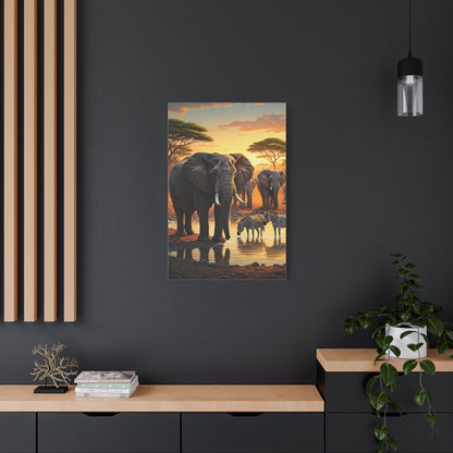 Elephant Family Journey Wall Art & Canvas Prints