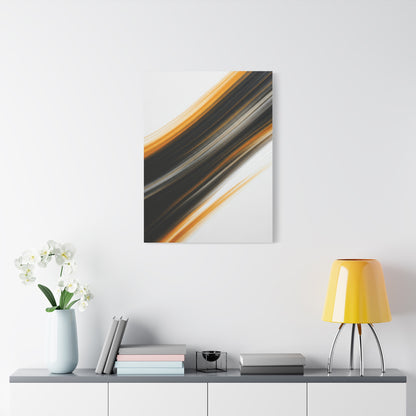 Black and Gold Diagonal Flow Abstract Wall Art & Canvas Prints
