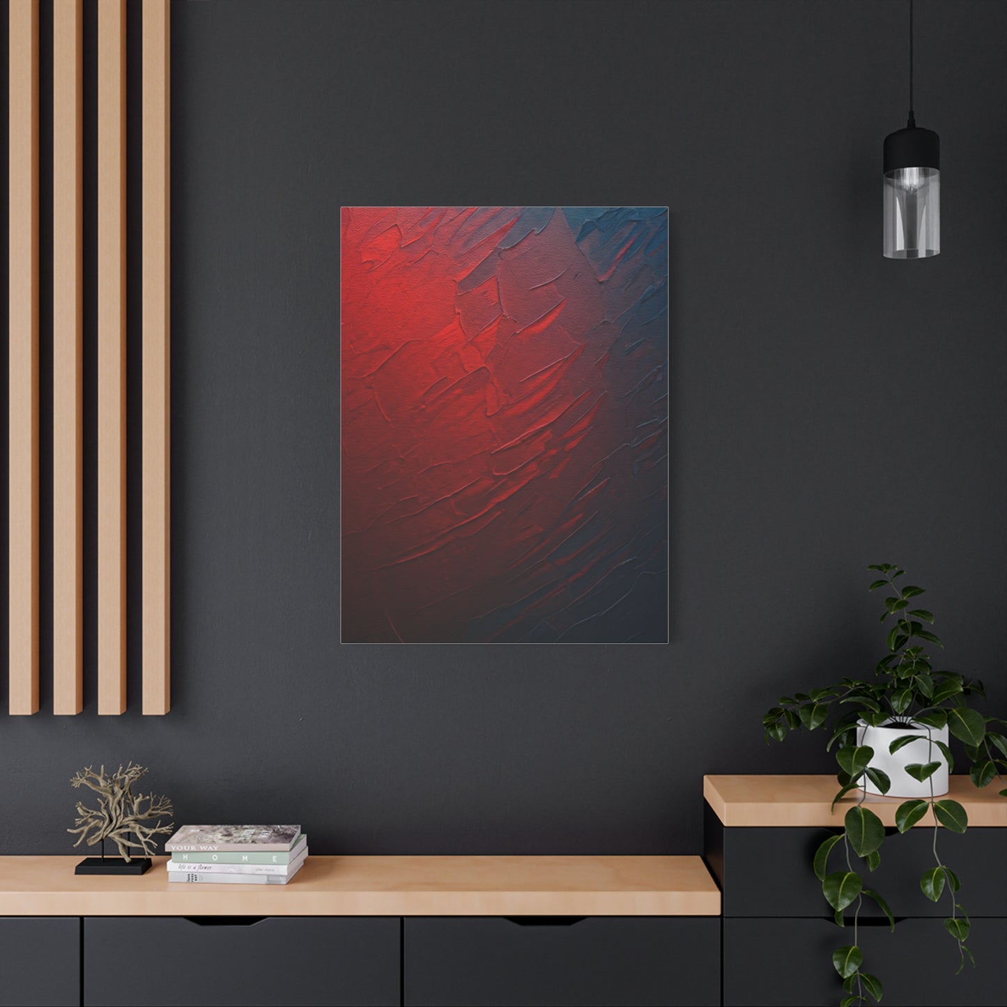 Crimson Depth Texture Wall Art & Canvas Prints