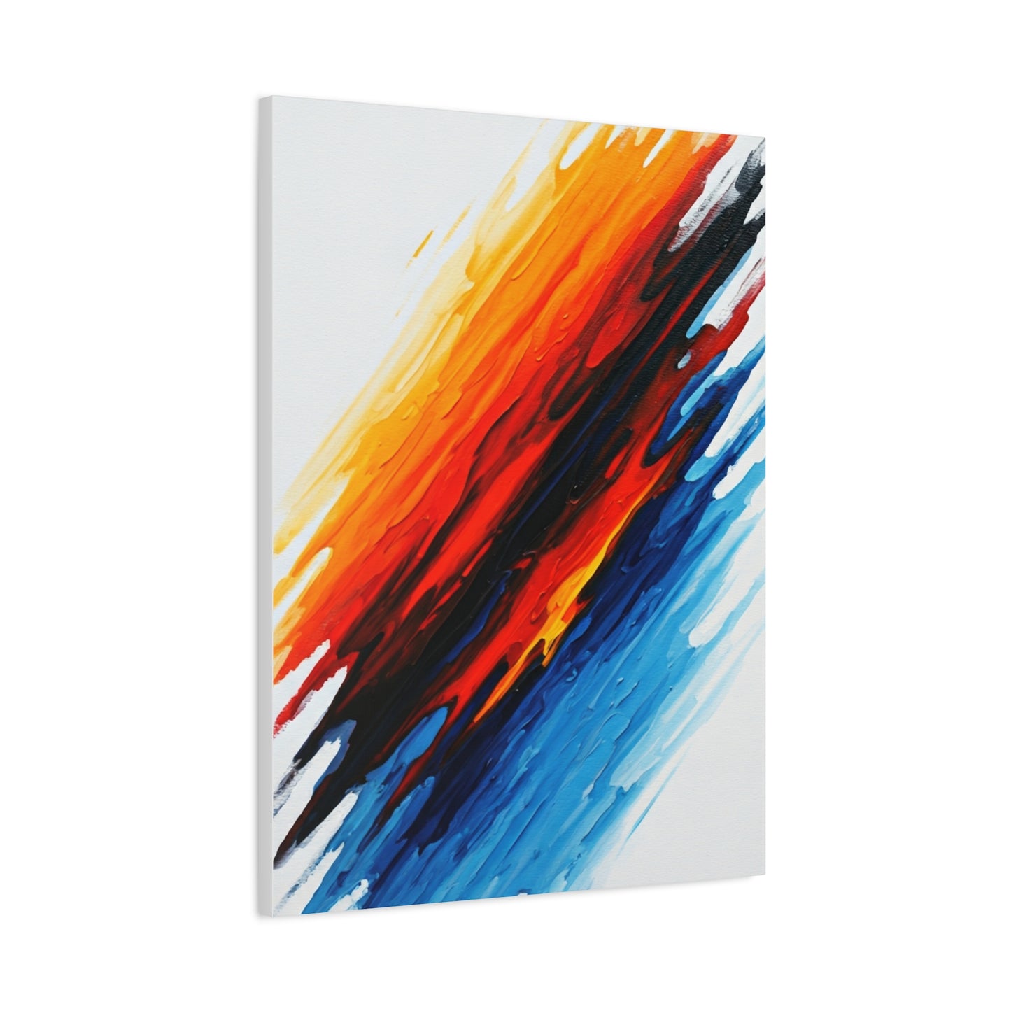Expressive Red and Blue Abstract Wall Art & Canvas Prints
