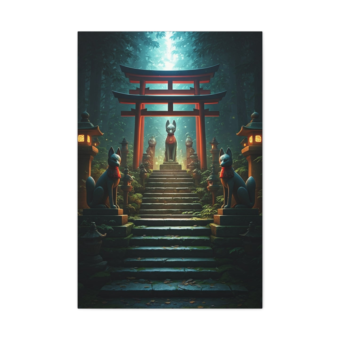 Fox Shrine Guardians Wall Art & Canvas Prints