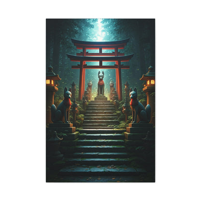Fox Shrine Guardians Wall Art & Canvas Prints
