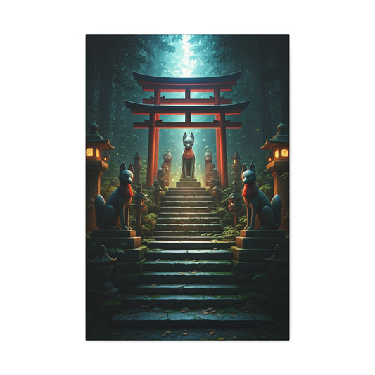 Fox Shrine Guardians Wall Art & Canvas Prints