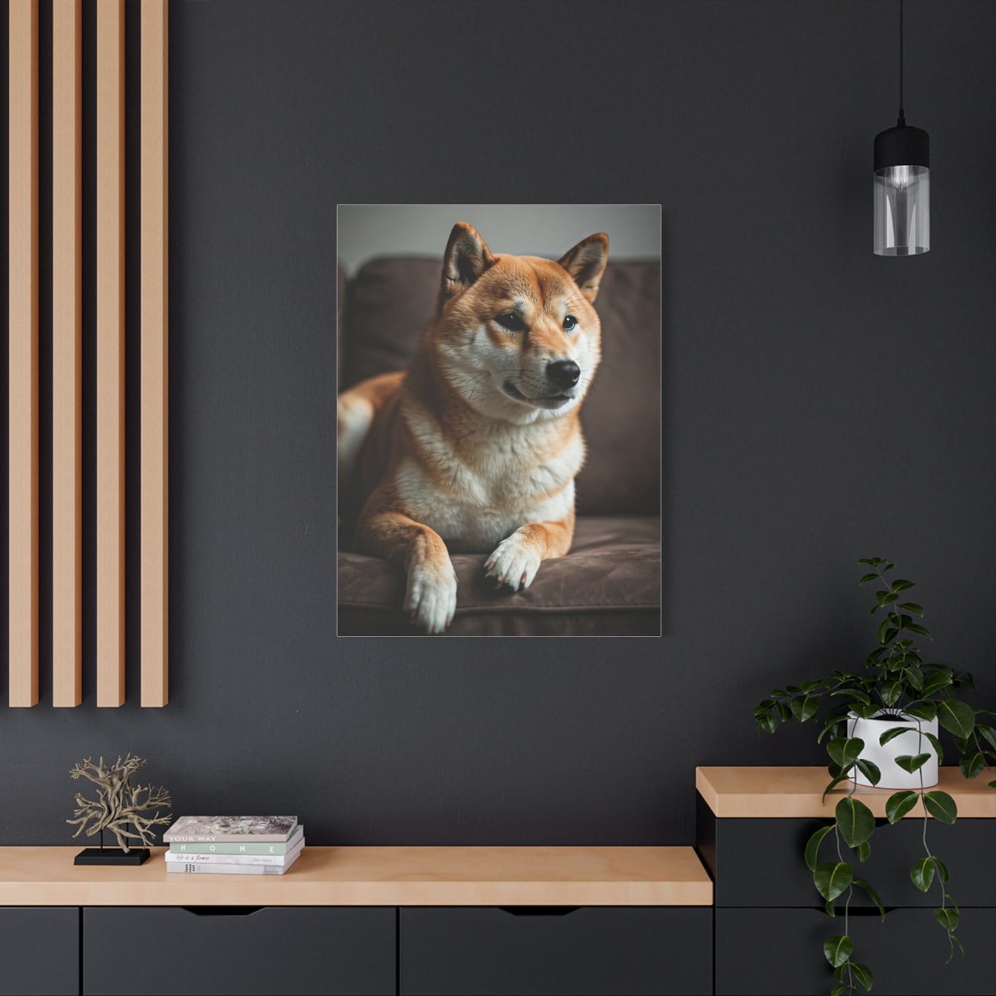 Cozy Shiba Serenity Wall Art & Canvas Print