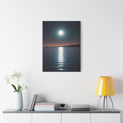 Moonlit Reflection Over Silent Waters Wall Art & Canvas Prints
