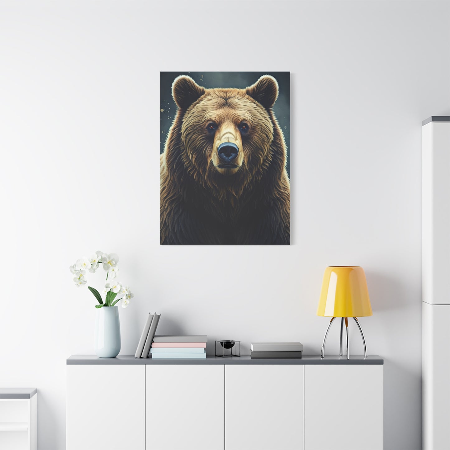 Geometric Style Brown Bear Wall Art & Canvas Prints