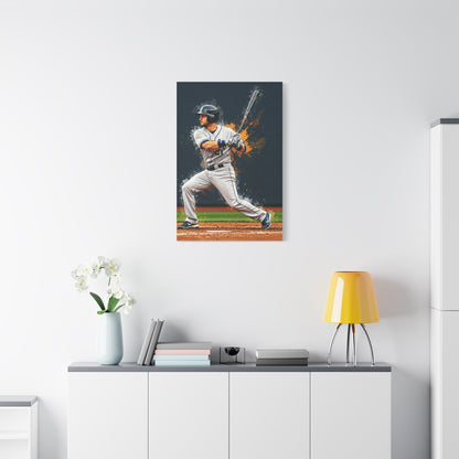 Batter Ready at Home Plate Stadium View Wall Art & Canvas Prints