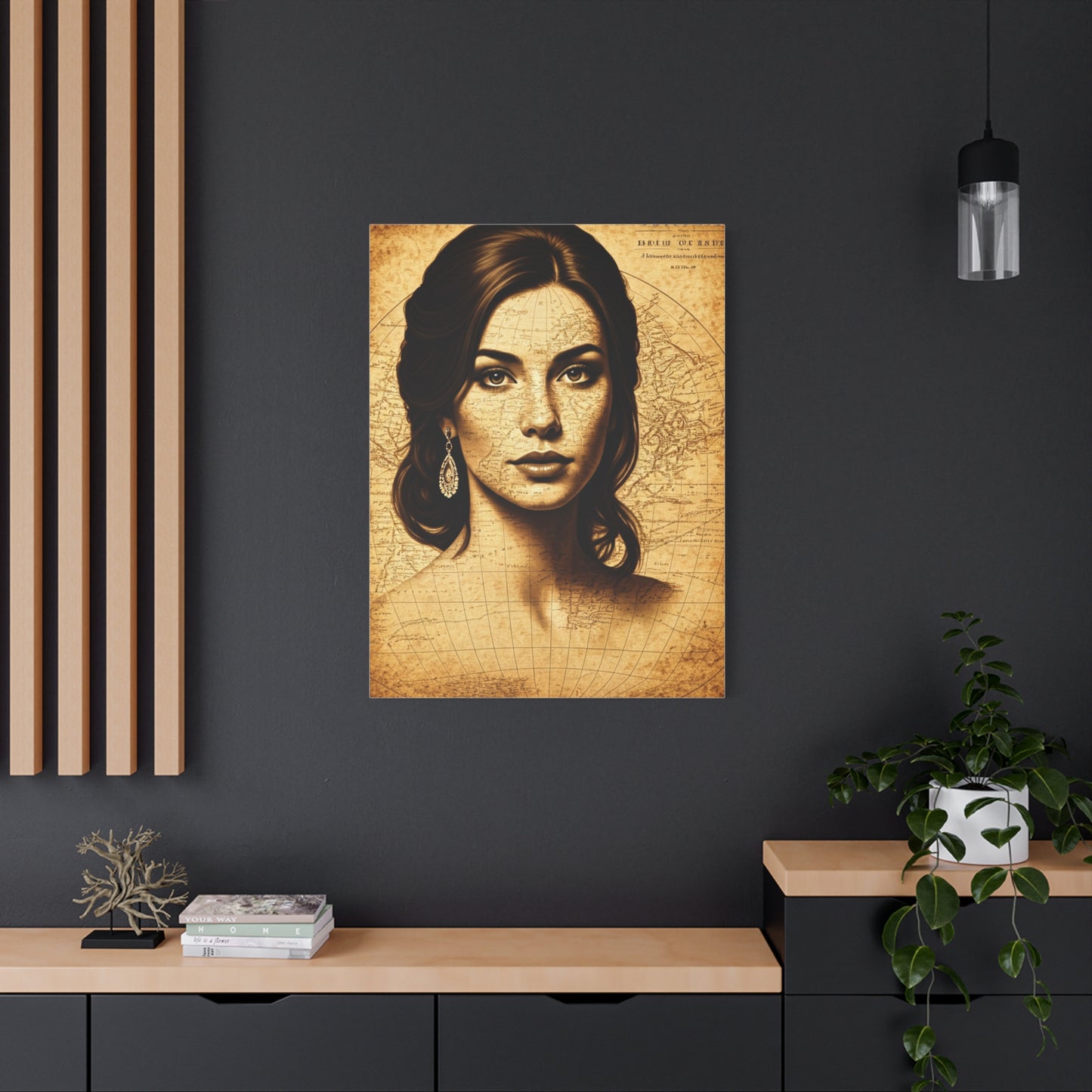 Minimal Black Silhouette World Map Wall Art & Canvas Prints