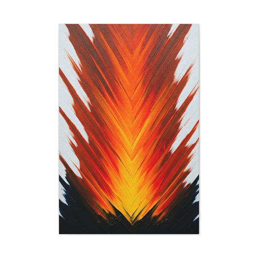 Vertical Fire Burst Abstract Wall Art & Canvas Prints