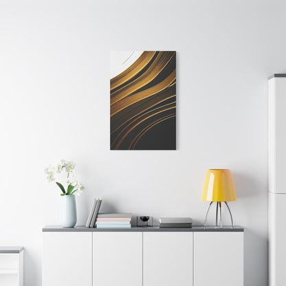 Golden Wave Abstract Wall Art & Canvas Prints