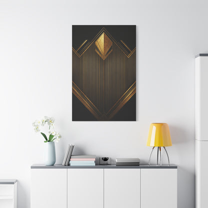 Golden Deco Crown Geometry Wall Art & Canvas Prints