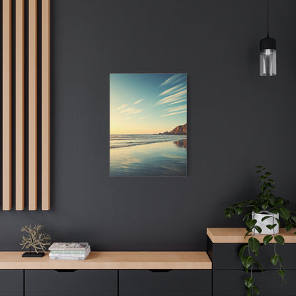 Golden Shoreline Reflection Beach Wall Art & Canvas Prints