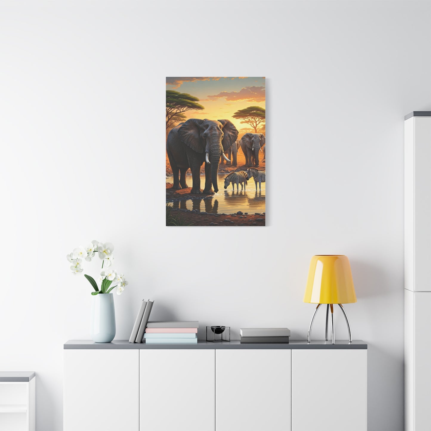 Elephant Family Journey Wall Art & Canvas Prints