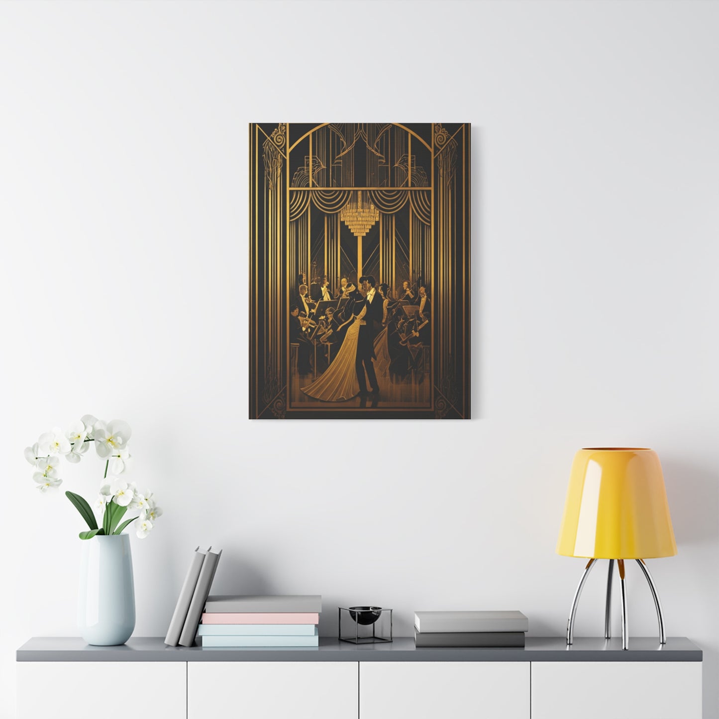 Midnight Ballroom Elegance Art Deco Wall Art & Canvas Prints