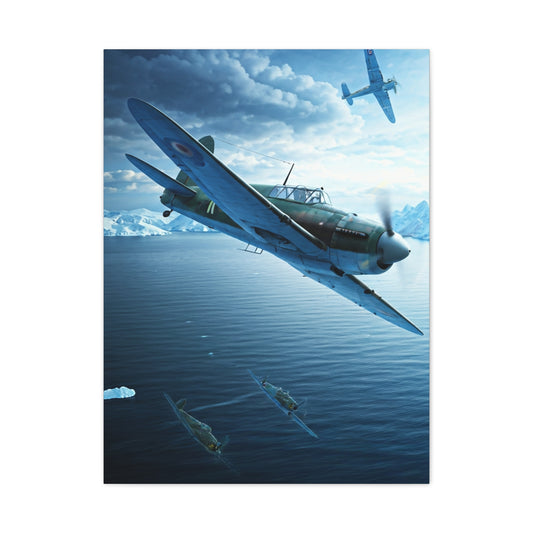 Aerial Combat Dive Action Wall Art & Canvas Prints