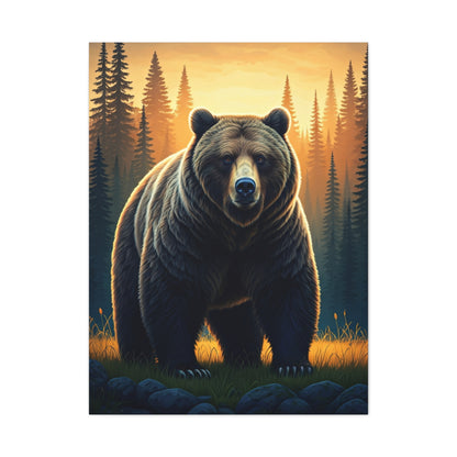 Calm Forest Bear Portrait Wall Art & Canvas Prints