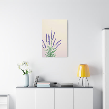 Lavender Botanical Minimal Illustration Wall Art & Canvas Prints