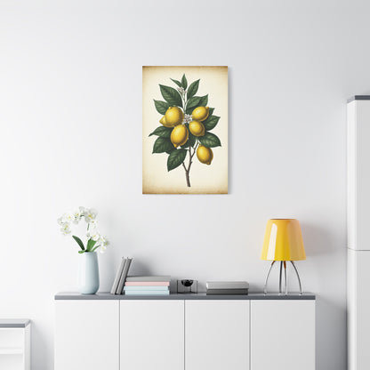 Lemon Branch Illustration Wall Art & Canvas Prints