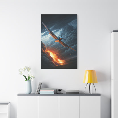 Firestorm Wing Dive Battle Scene Wall Art & Canvas Prints