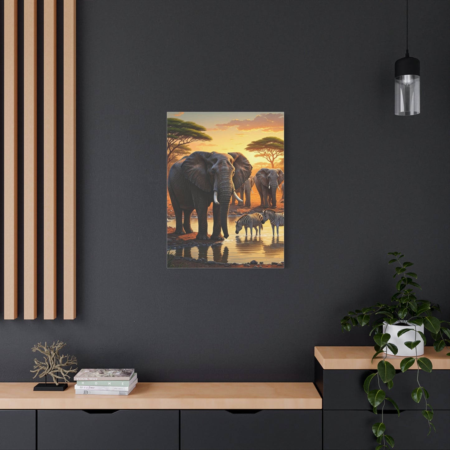 Elephant Family Journey Wall Art & Canvas Prints