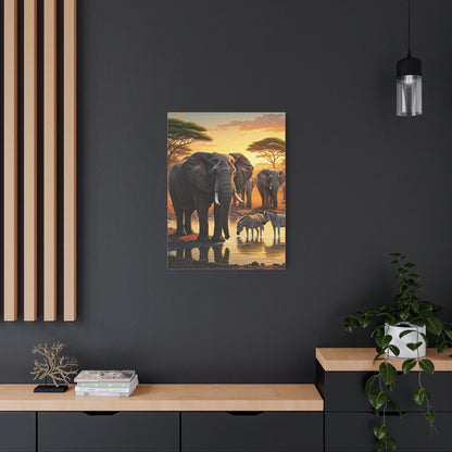 Elephant Family Journey Wall Art & Canvas Prints