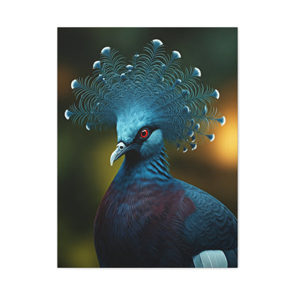 Crowned Feathered Crest Bird Wall Art & Canvas Prints