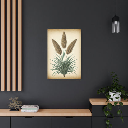 Wild Grass and Seed Heads Illustration Wall Art & Canvas Prints