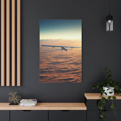 Desert Horizon Aircraft Journey Wall Art & Canvas Prints