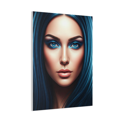Symmetrical Blue Gaze Portrait Wall Art & Canvas Prints