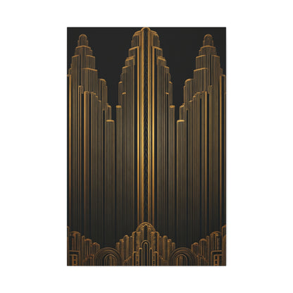 Golden Metropolis Towers Wall Art & Canvas Prints