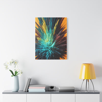 Teal Energy Bloom Abstract Wall Art & Canvas Prints