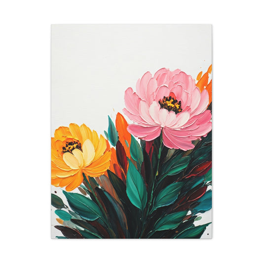 Soft Pink and Yellow Floral Wall Art & Canvas Prints