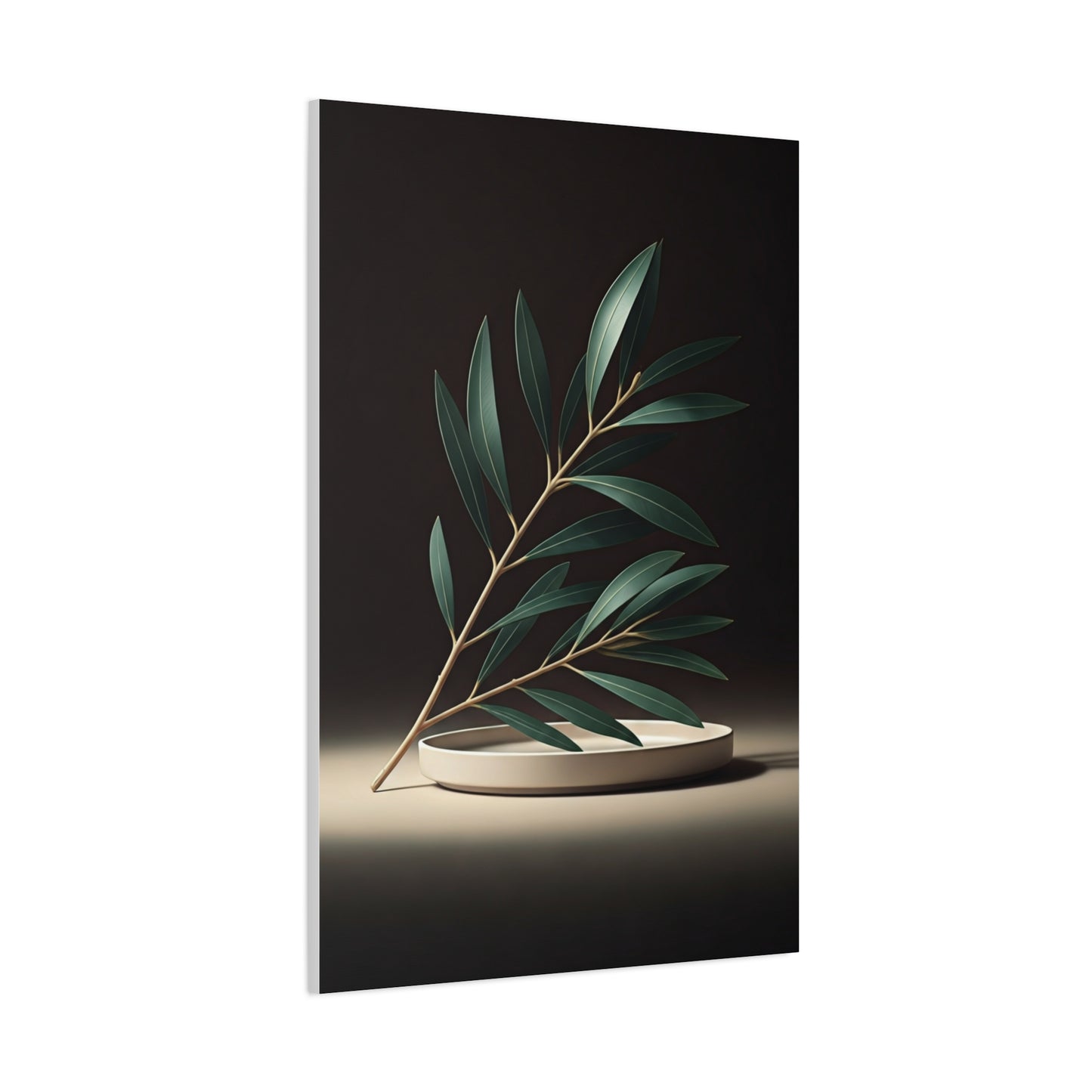 Minimal Olive Branch Botanical Wall Art & Canvas Prints