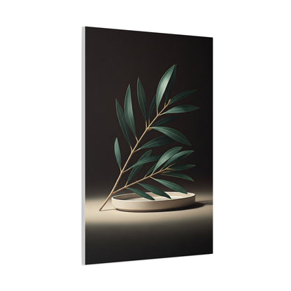 Minimal Olive Branch Botanical Wall Art & Canvas Prints