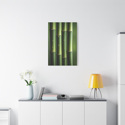 Green Bamboo Stalks Natural Zen Wall Art & Canvas Prints