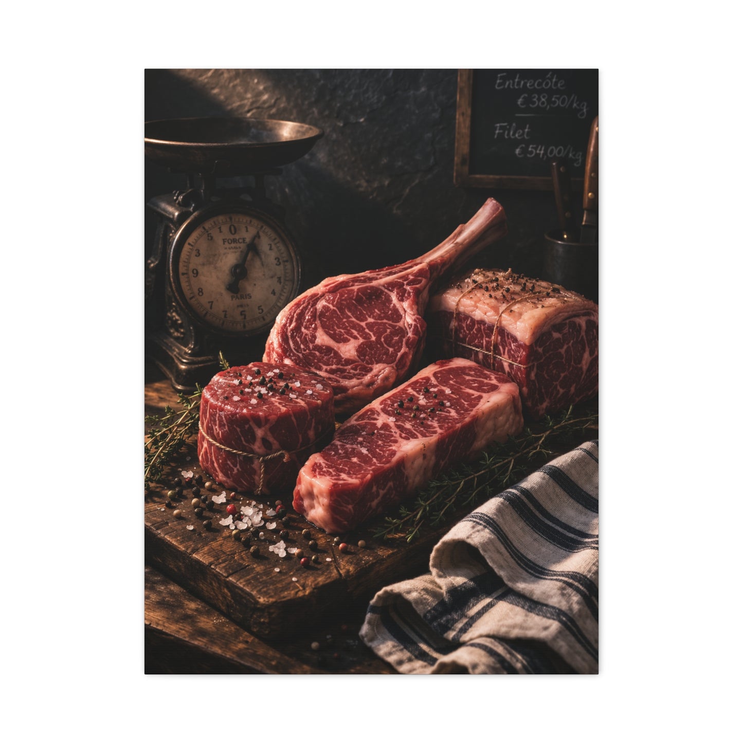 Premium Butcher Counter Steak Still Life Wall Art & Canvas Print