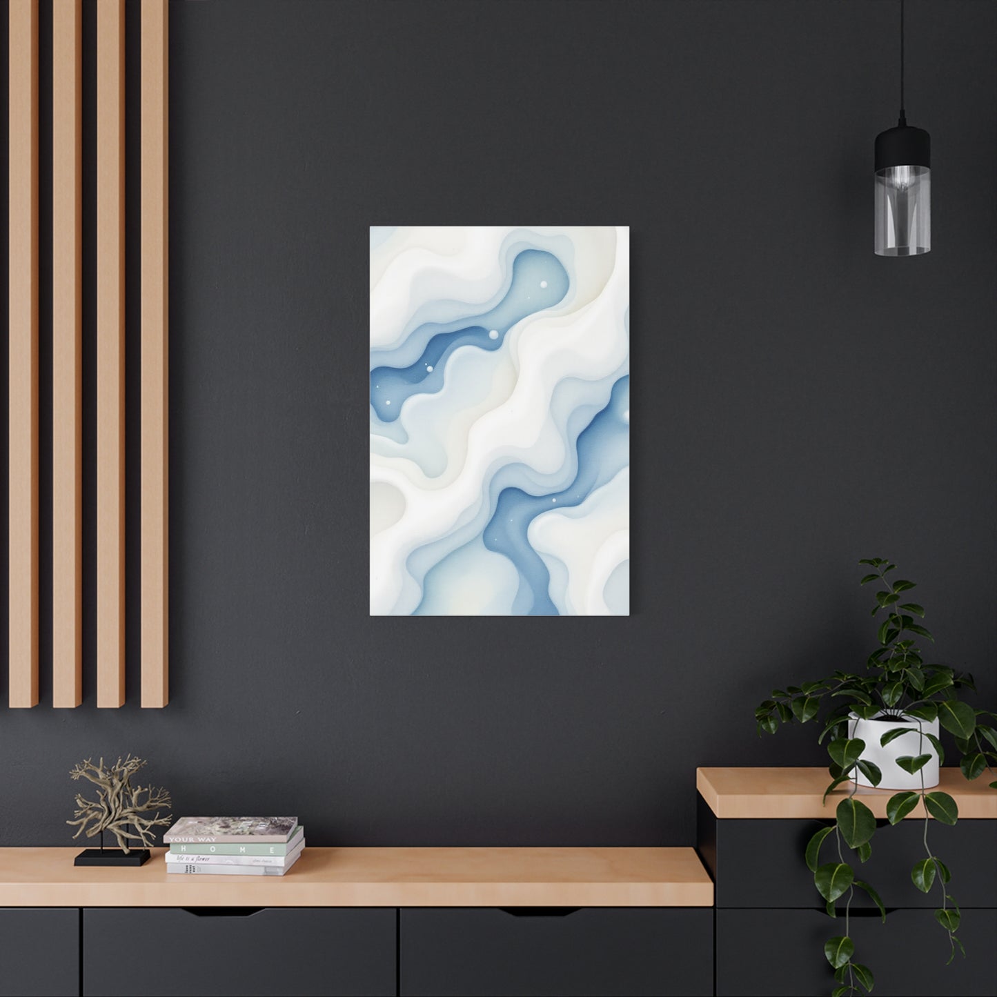 Flowing Blue Marble Waves Wall Art & Canvas Prints