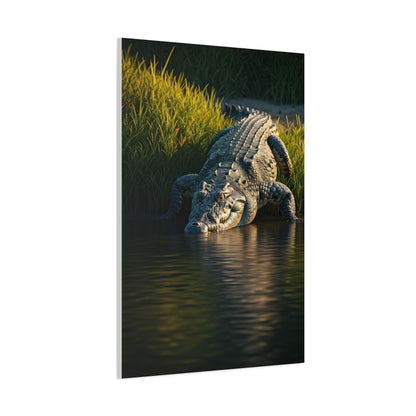 Crocodile Waterside Stillness Wall Art & Canvas Prints