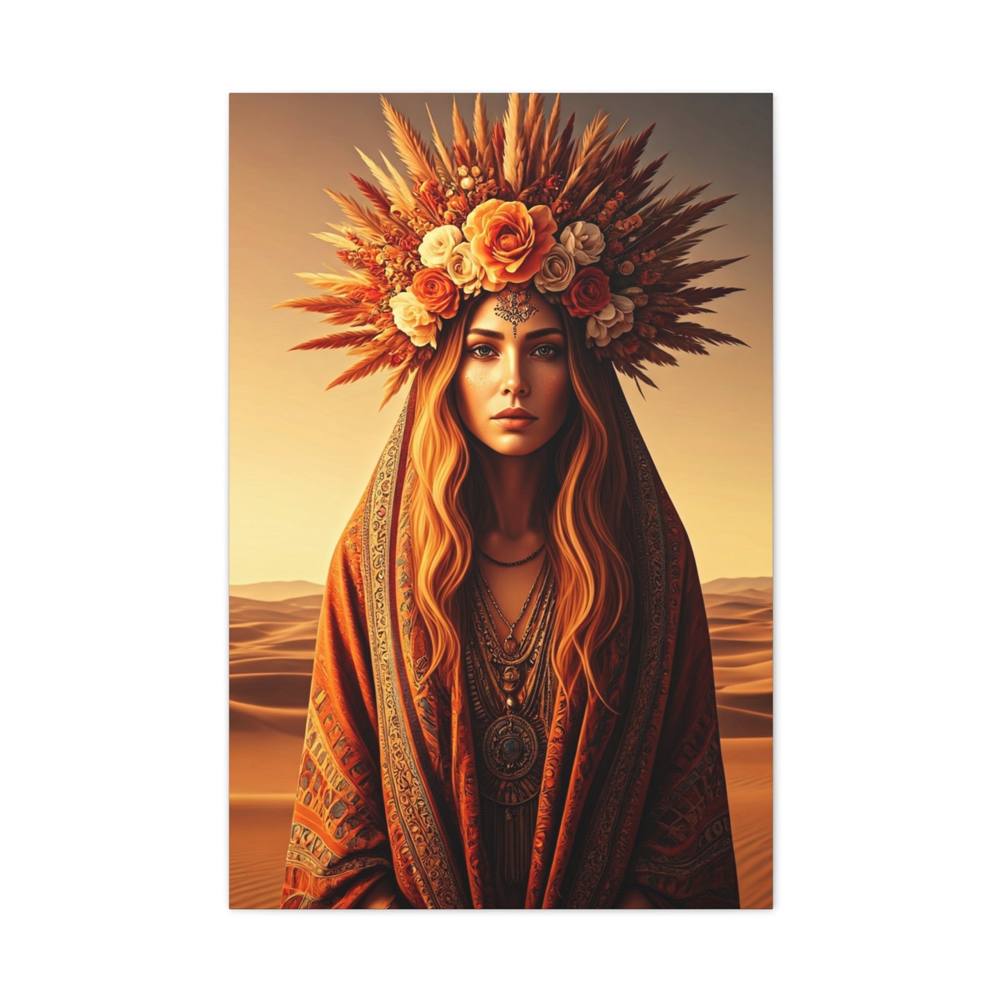 Bohemian Floral Crown Muse Wall Art & Canvas Prints