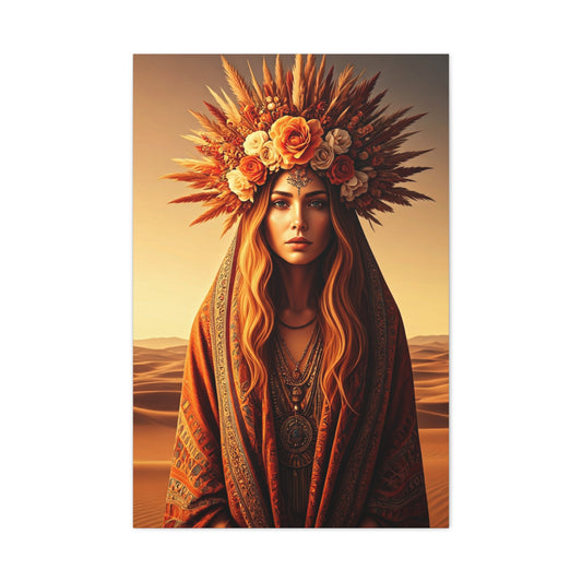 Bohemian Floral Crown Muse Wall Art & Canvas Prints