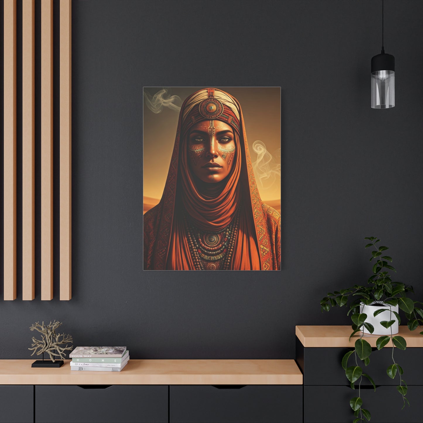 Desert Oracle with Sacred Symbols Wall Art & Canvas Prints