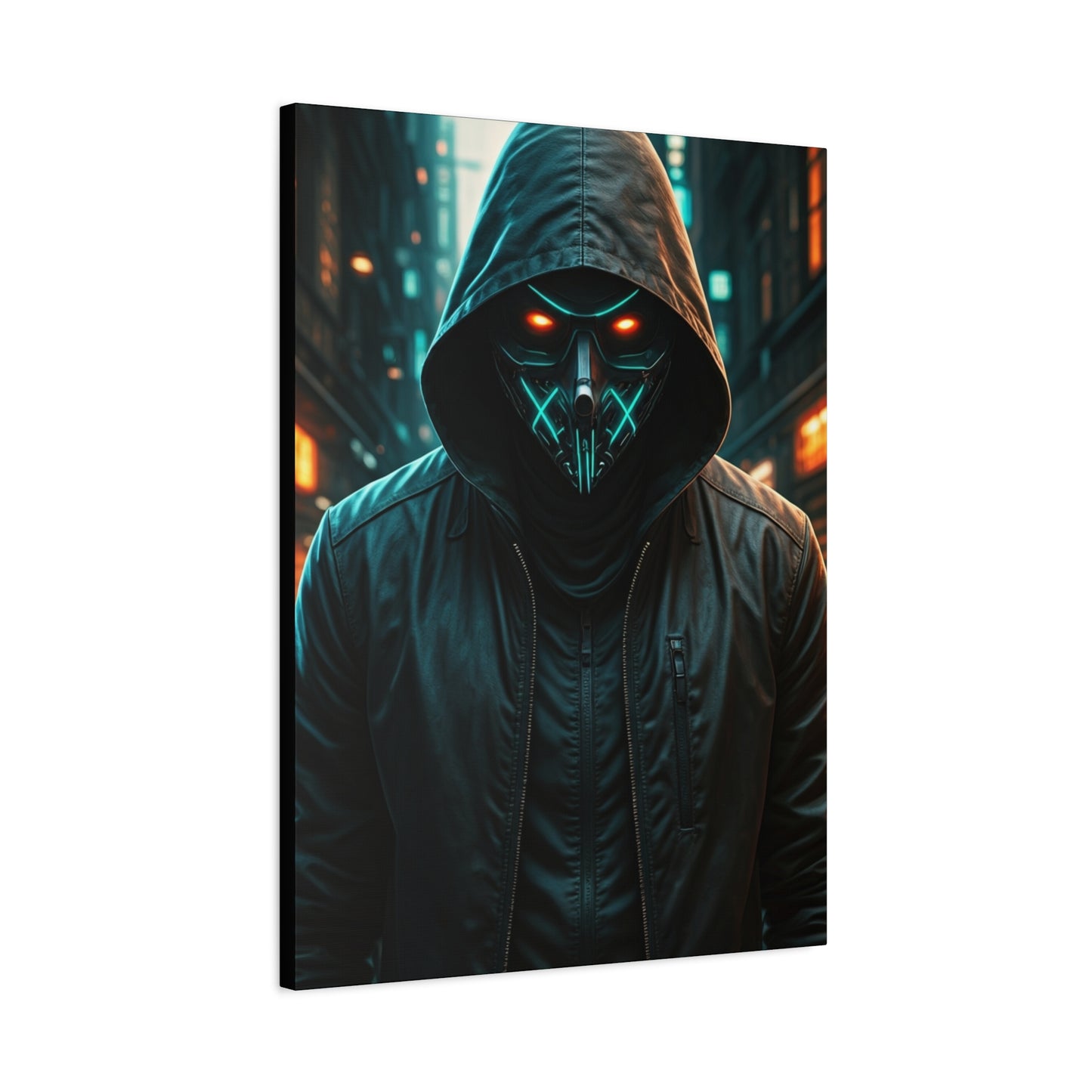 Neon Masked Vigilante Wall Art & Canvas Prints