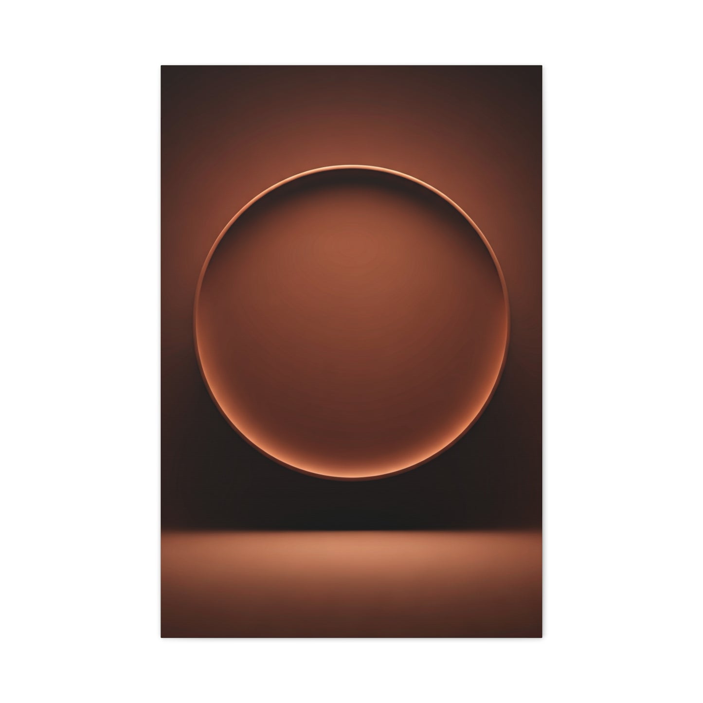 Luminous Bronze Sphere Minimal Wall Art & Canvas Prints