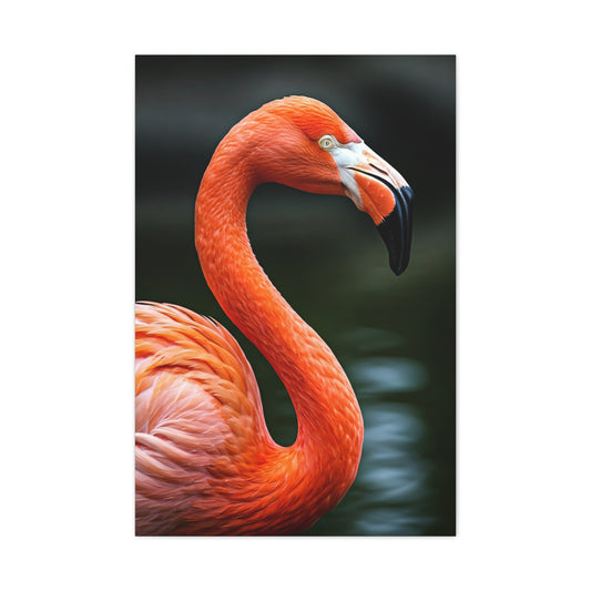 Elegant Pink Flamingo Portrait Wall Art & Canvas Prints