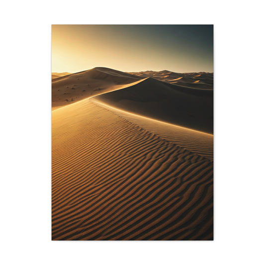 Golden Desert Dunes Minimal Landscape Wall Art & Canvas Prints