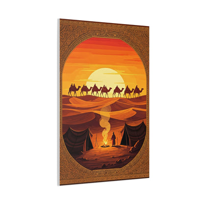 Desert Caravan at Dusk Wall Art & Canvas Prints
